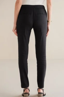 Isla Stretch Linen Slim Leg Pants Pants