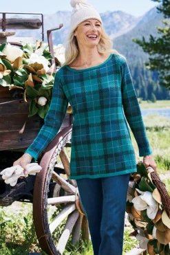 Outlet Janece Plaid Sweater Tunic Tops|Sweaters & Cardigans