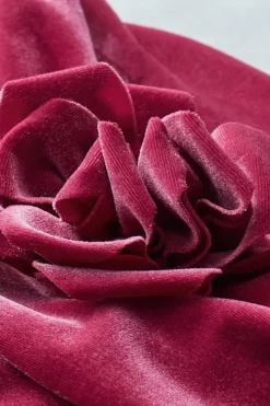 Jeanna Rosette Velvet Top Tops