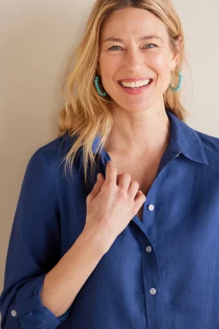 Hot Jordan Linen Blend Shirt Tops