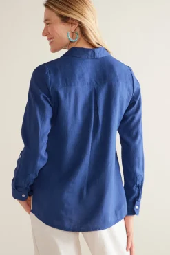 Hot Jordan Linen Blend Shirt Tops