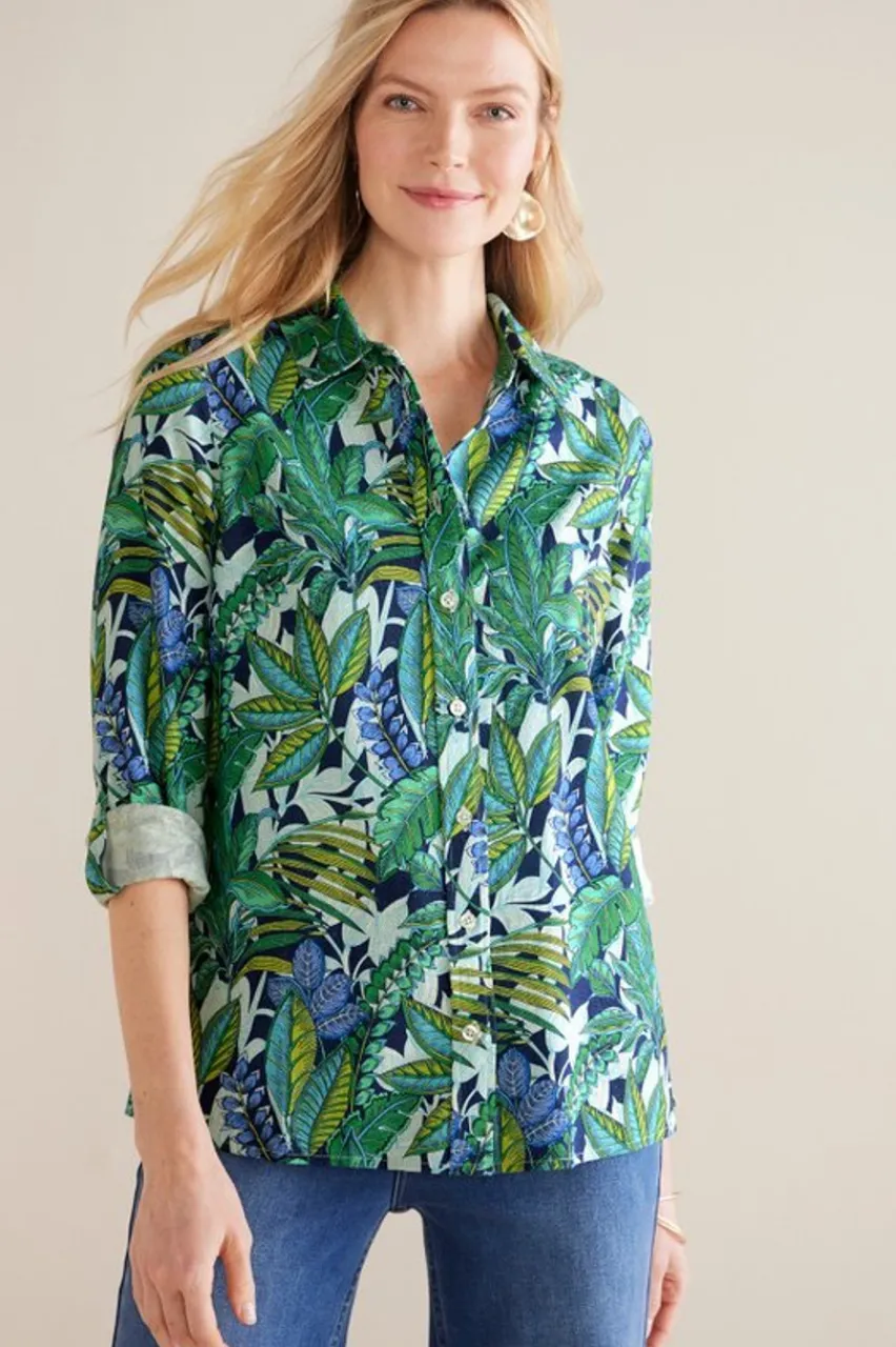 Hot Jordan Linen Blend Shirt Tops