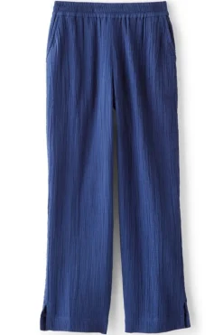 Best Khulani Straight Leg Gauze Crop Pants Pants
