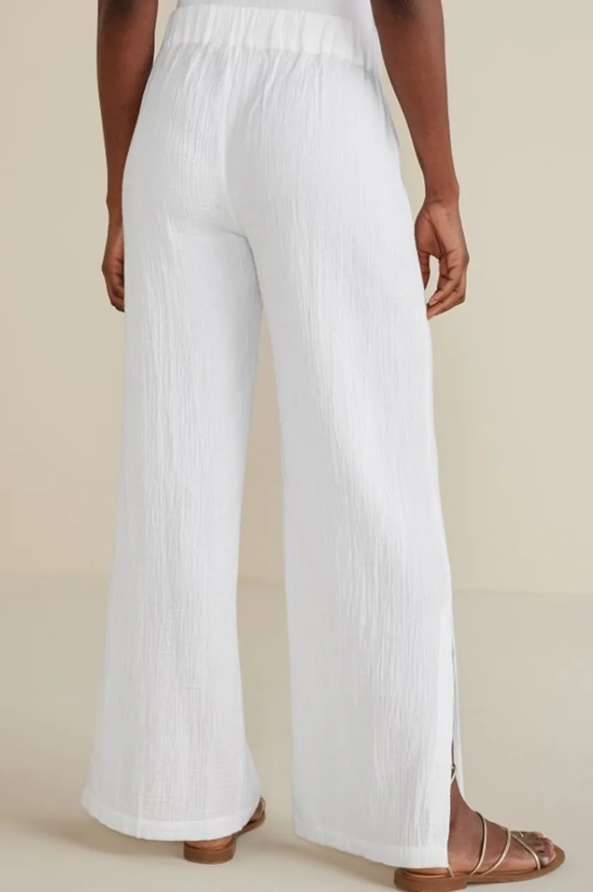Sale Khulani Wide Leg Gauze Pants Pants