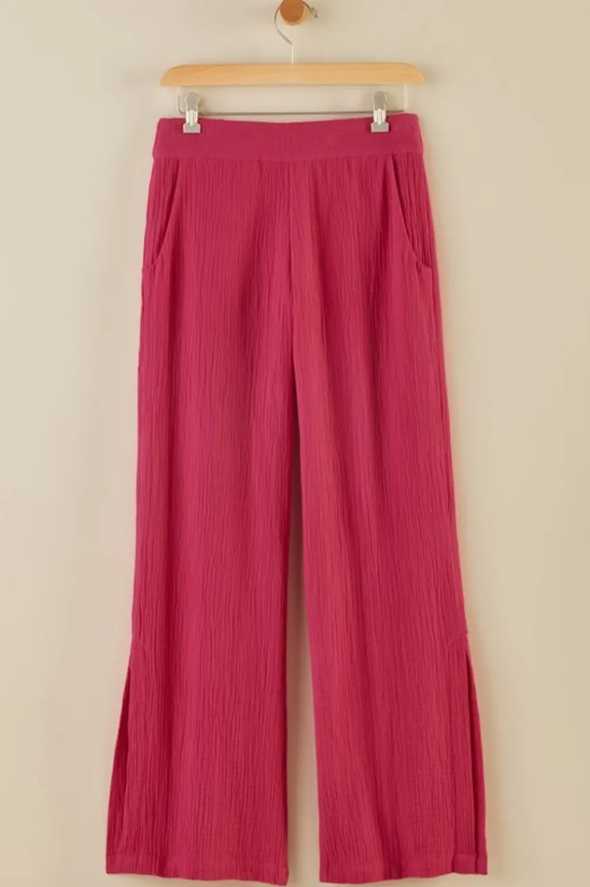Sale Khulani Wide Leg Gauze Pants Pants