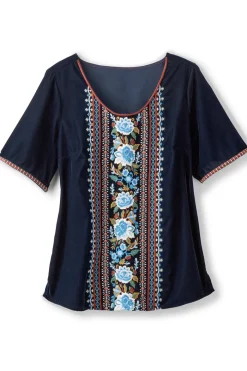 Discount Lilian Velvet Top Tops