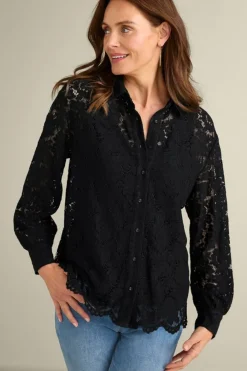 Clearance Lisa Lace Button Front Tops