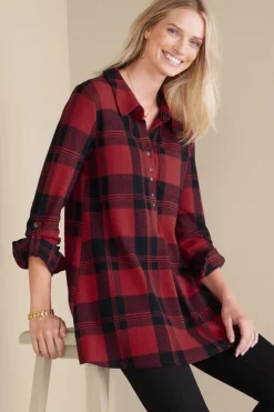 Outlet Mad About Plaid Top Tops