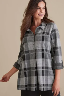 Outlet Mad About Plaid Top Tops