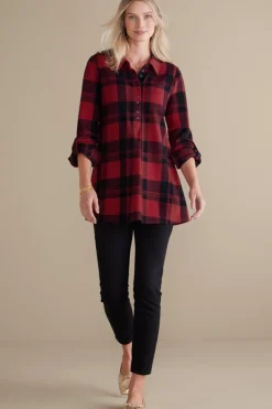 Outlet Mad About Plaid Top Tops
