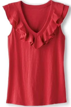 New Marybeth Ruffle Tank Tops