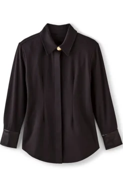 Outlet Mattea Faux Leather Cuff Tunic Tops