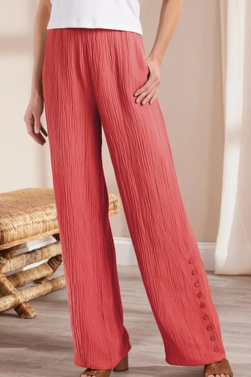 New Oceo Gauze Wide-Leg Pants Pants