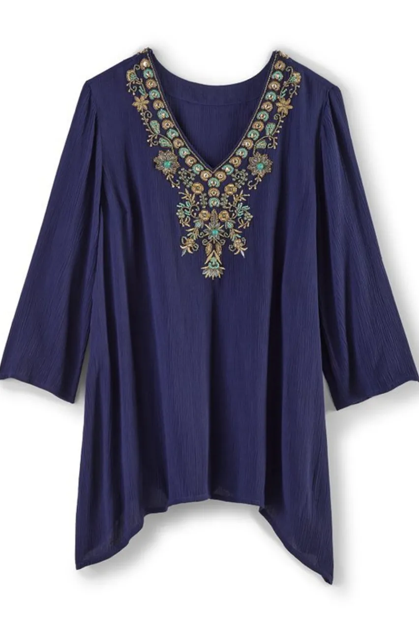 Online Paulina Gauze Pullover Tops