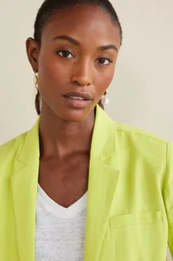 Clearance Portofino Linen Blend Boyfriend Blazer Toppers|Dresses