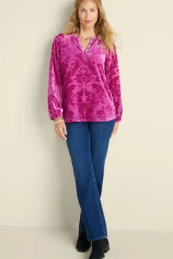 Online Reesha Velvet Top Tops