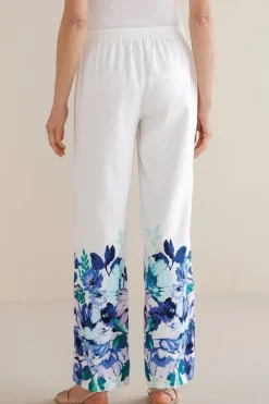 Clearance Ronna Linen Blend Wide Leg Pants Pants