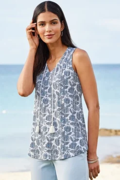 New Roxie Printed Pointelle Tank Tops