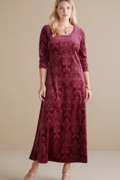 Outlet Santiago Embossed Velvet Dress Dresses