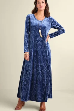 Outlet Santiago Embossed Velvet Dress Dresses