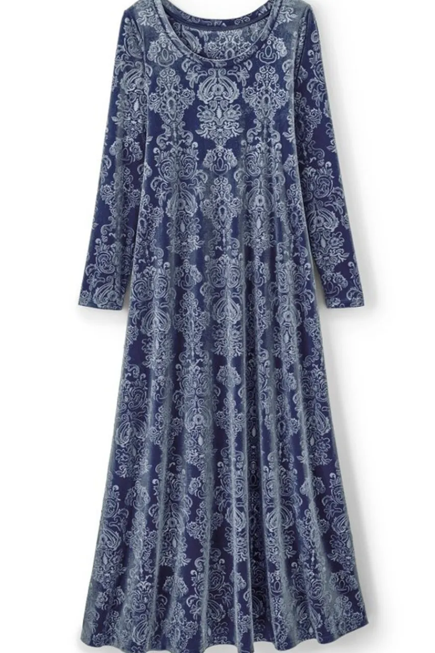 Outlet Santiago Embossed Velvet Dress Dresses