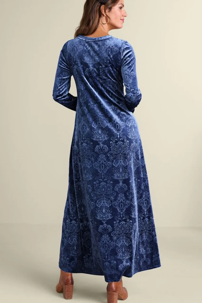 Outlet Santiago Embossed Velvet Dress Dresses