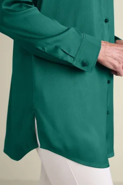 Sale Satin Boyfriend Shirt Tops