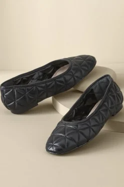 Schutz Arissa Quilted Ballet Flat Shoes