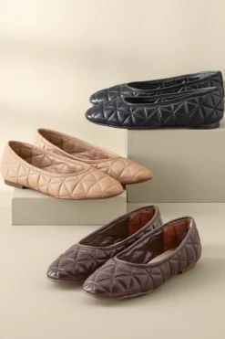 Schutz Arissa Quilted Ballet Flat Shoes