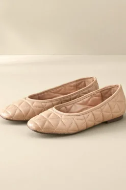 Schutz Arissa Quilted Ballet Flat Shoes
