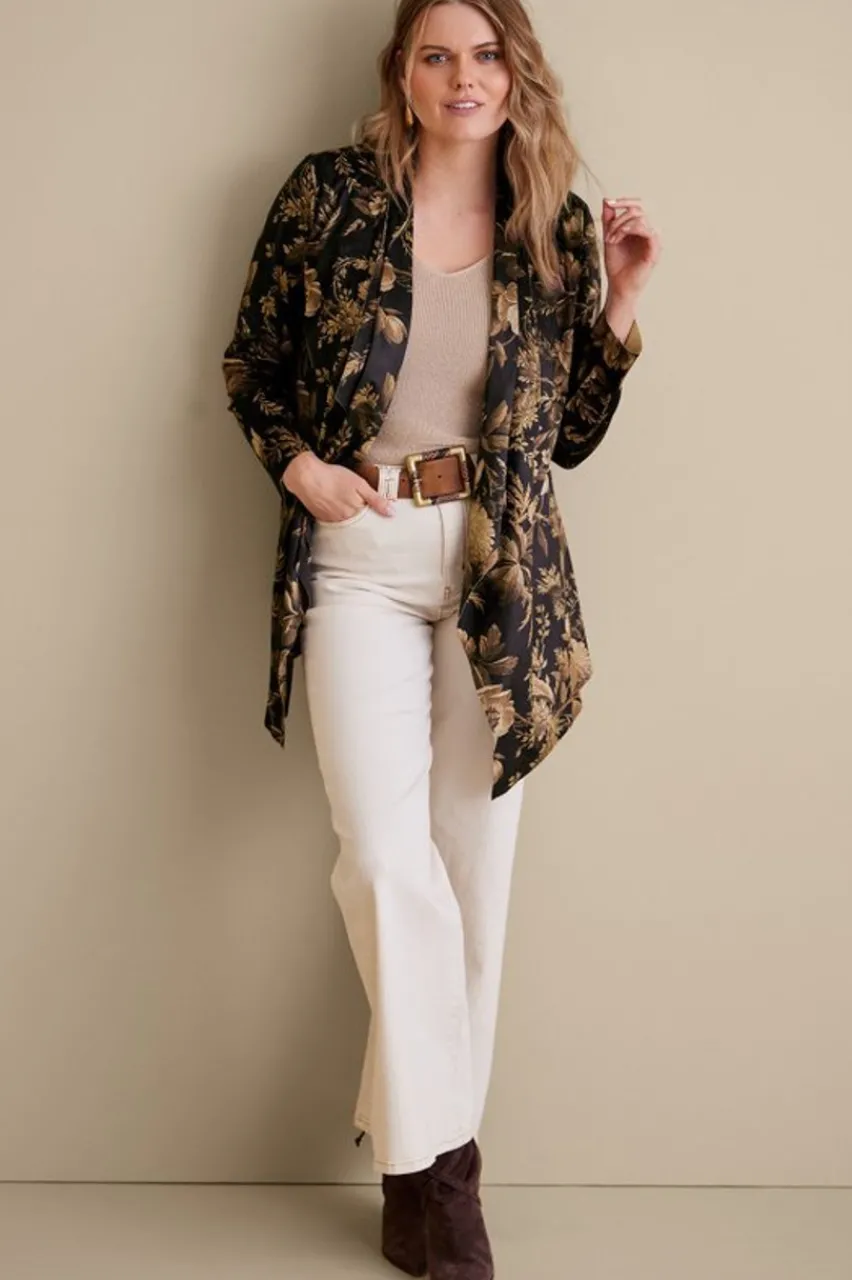 Hot Shape Drape Faux Suede Jacket Toppers|Jackets & Coats