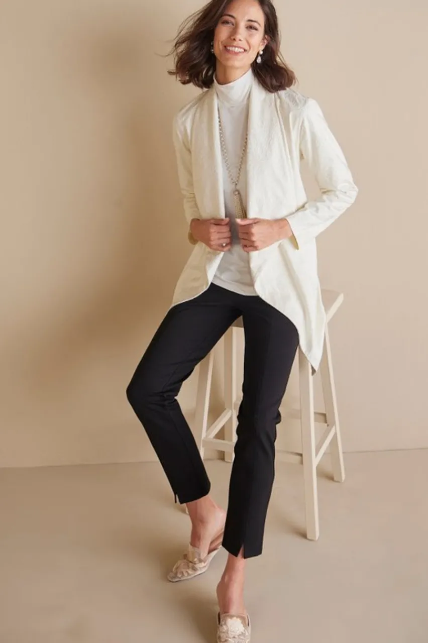 Hot Shape Drape Faux Suede Jacket Toppers|Jackets & Coats