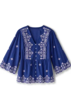 Online Shona Embroidered Top Tops
