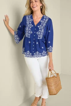 Online Shona Embroidered Top Tops