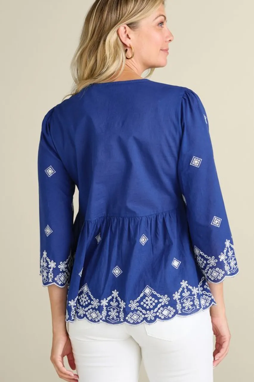 Online Shona Embroidered Top Tops
