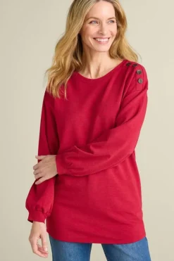 New Siesta Soft Button Shoulder Tunic Tops