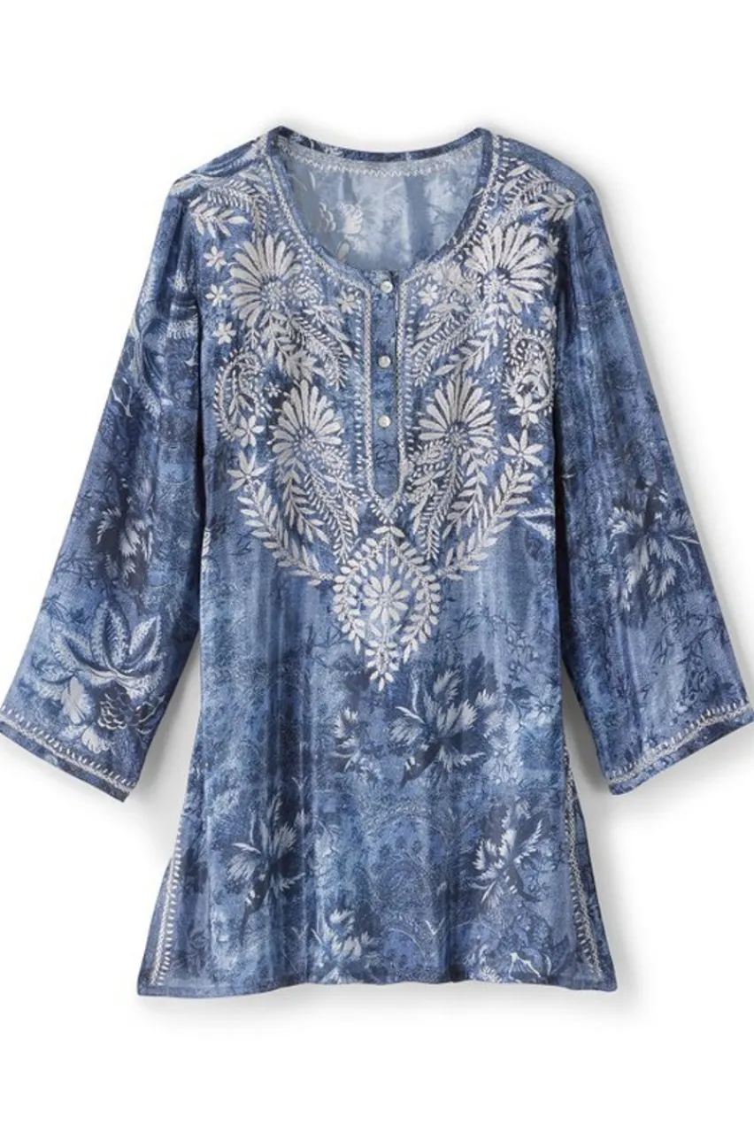 Silvia Embroidered Tunic Tops|Tunics & Leggings