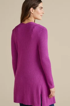 New Soft Essential Ribbed Long Cardi Tops|Sweaters & Cardigans