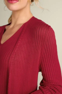New Soft Essential Ribbed Long Cardi Tops|Sweaters & Cardigans