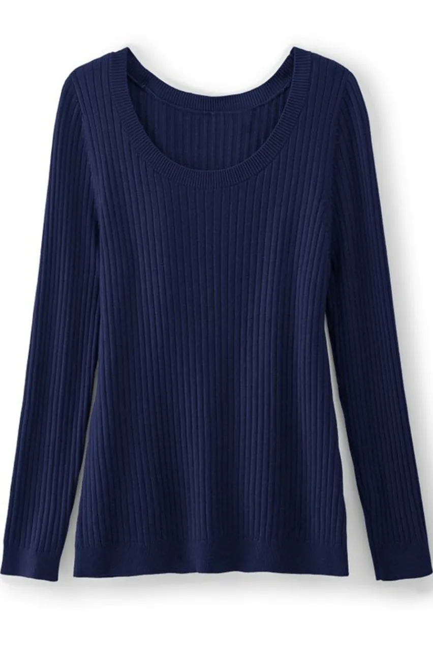 New Soft Essential Ribbed Pullover Sweater Tops|Sweaters & Cardigans