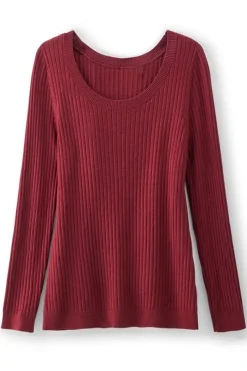 New Soft Essential Ribbed Pullover Sweater Tops|Sweaters & Cardigans