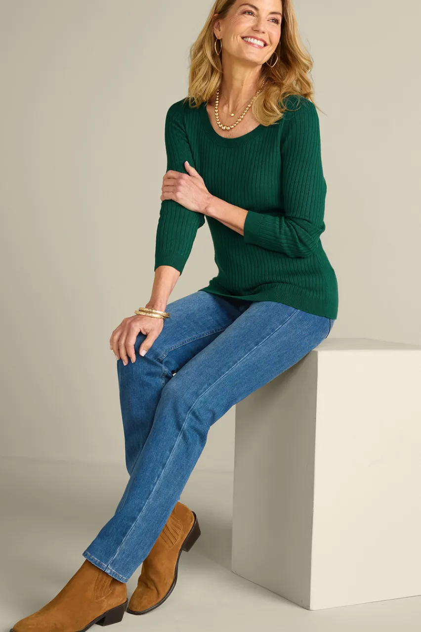 New Soft Essential Ribbed Pullover Sweater Tops|Sweaters & Cardigans