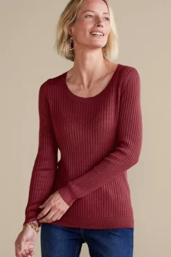 New Soft Essential Ribbed Pullover Sweater Tops|Sweaters & Cardigans