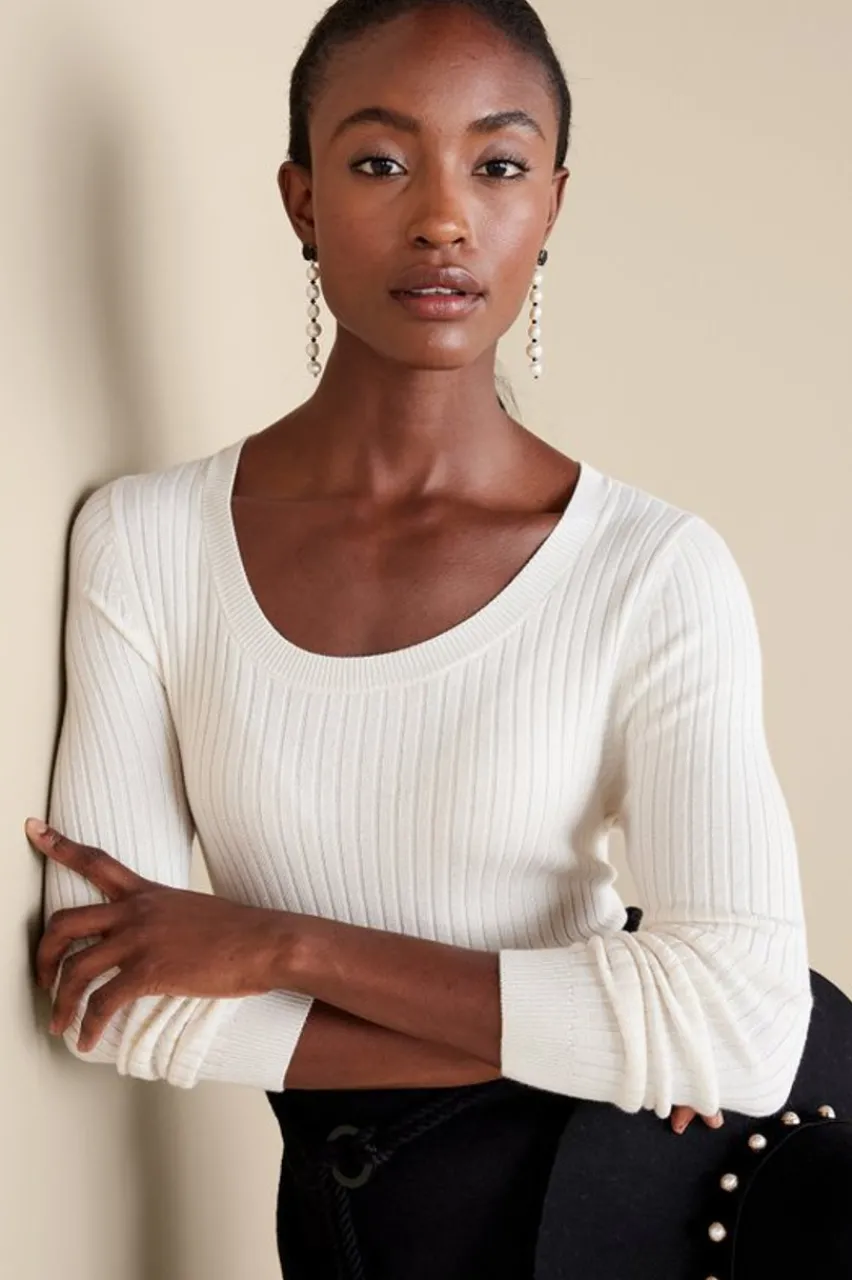 New Soft Essential Ribbed Pullover Sweater Tops|Sweaters & Cardigans