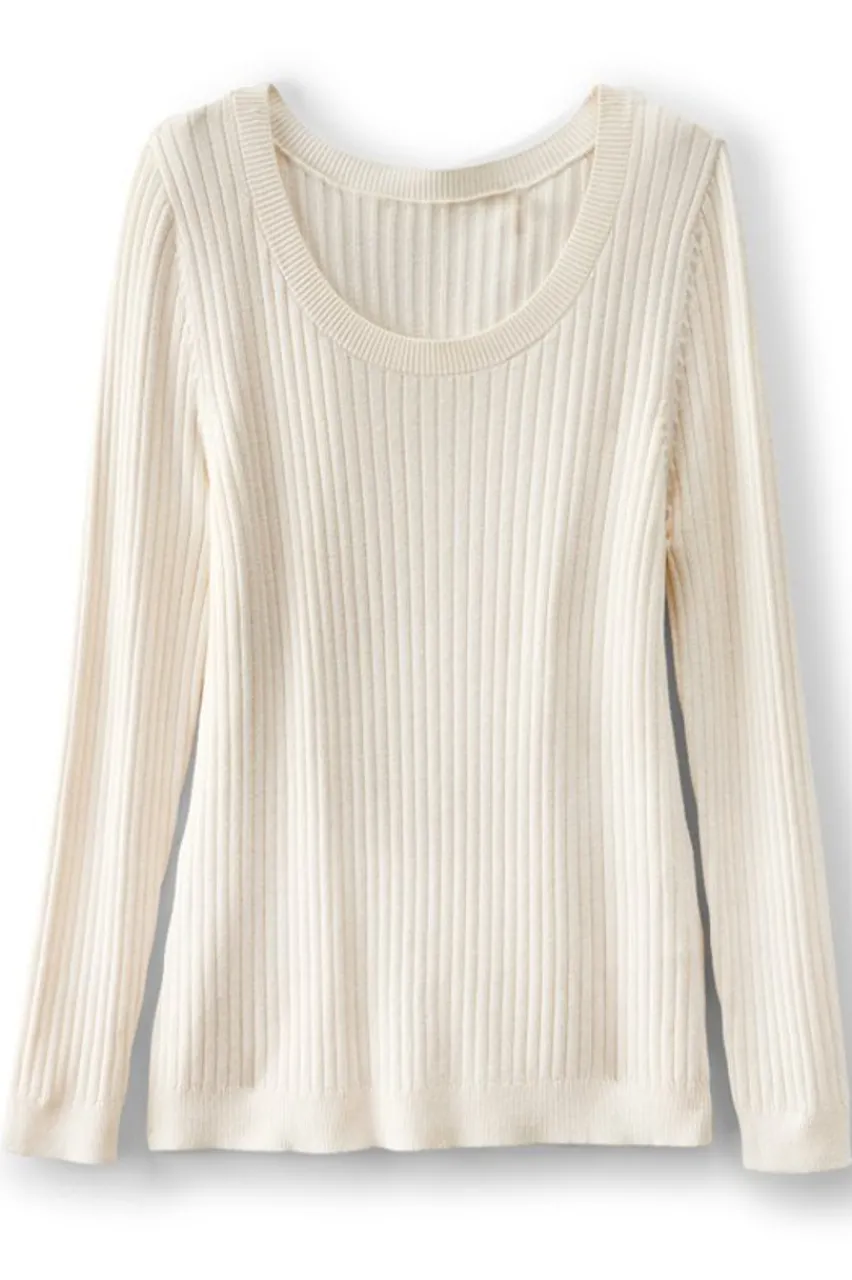 New Soft Essential Ribbed Pullover Sweater Tops|Sweaters & Cardigans