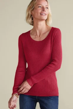 New Soft Essential Ribbed Pullover Sweater Tops|Sweaters & Cardigans