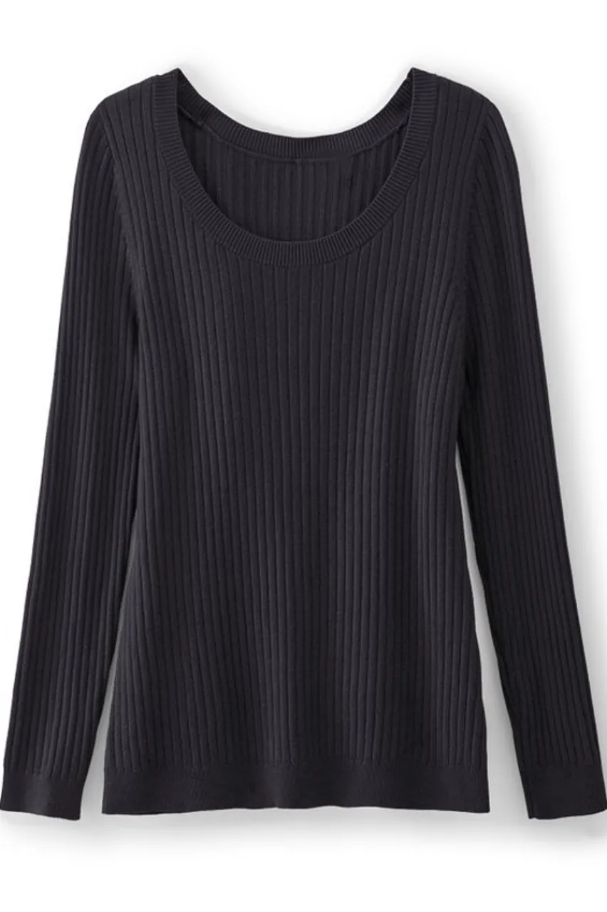 New Soft Essential Ribbed Pullover Sweater Tops|Sweaters & Cardigans