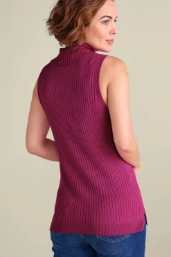 Discount Soft Essential Ribbed Turtleneck Tank Tops|Sweaters & Cardigans