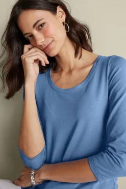 Hot Soft Essential Supima 3/4 Sleeve Tee I Tops
