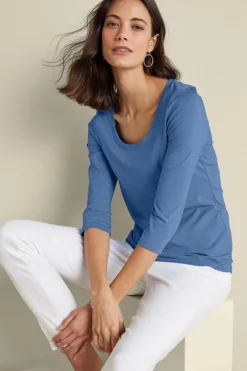 Hot Soft Essential Supima 3/4 Sleeve Tee I Tops
